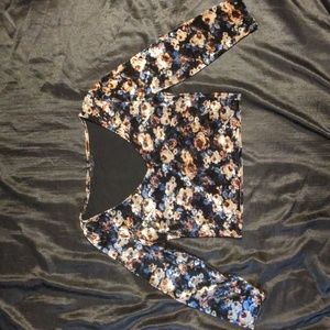Forever 21 | Floral Crushed Velvet Crop Top